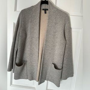 Eileen Fisher double-face cashmere open cardigan/jacket